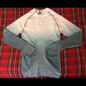 NWOT Gymshark Teal/Ice Blue Ombré Long Sleeve Top